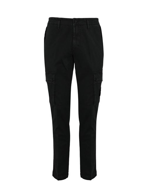 Pantalone cargo 301L1 in twill black STONE ISLAND | 8115301L1V0129